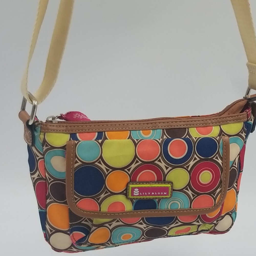 Lily Bloom Multicolor Retro Circle Crossbody Bag - image 1